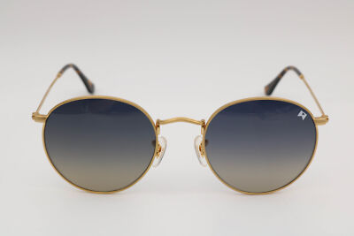 William Painter The Epoch Gold Titanium Round Polarized Sunglasses 50-21-140