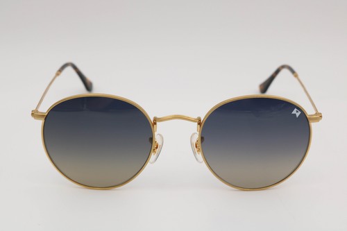 William Painter The Epoch Gold Titanium Round Polarized Sunglasses 50-21-140