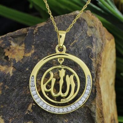 AFFY Sterling Silver Three Symbols Pendant Necklace – Feather, Celtic Knot & Circle