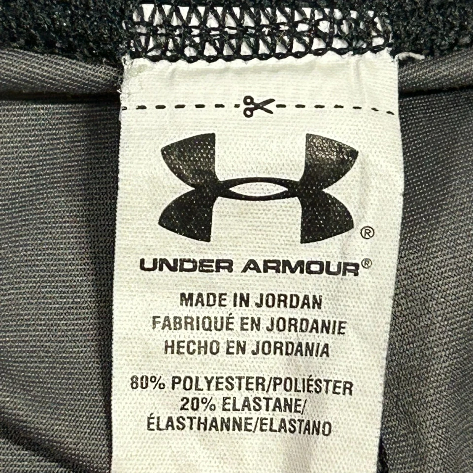 Leggings Under Armour Mujer Medianos Capri HeatGear Negro Gris Yoga Pilates Foto 2 de 4