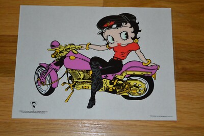 Betty Boop on Motorcycle by Fleischer Studios Limited Edition 6x8 Serigraph Cel