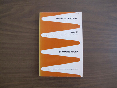 Theory of Functions Part II by Konrad Knopp (1947 paperback)