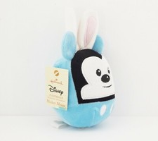 Disney Mickey Mouse Plush Hallmark FluffBalls Easter Bunny Ears Egg Blue
