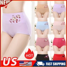 Womens High Waist Cotton Panties Knickers Briefs Firm Tummy Control Underwear L