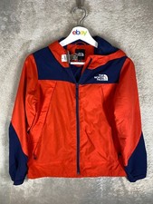 The North Face Windbreaker Jackets Size 150 Kids Red Logo Long Sleeve