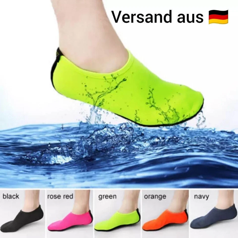 Herren Damen Wasserschuhe Aquaschuhe Schwimmschuhe Badeschuhes Tauchen Socken DE - Bild 2 von 4