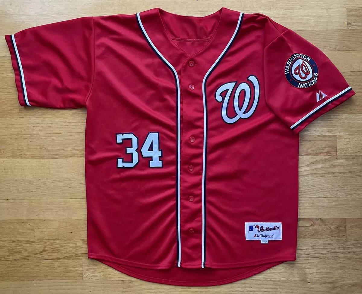 Majestic Athletic Authentic Washington Nationals Bryce Harper #34 Jersey  Sz.44 L