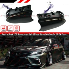 FOR 18-24 TOYOTA CAMRY SIDE MIRROR TRI-FUNCTION LED SEQUENTIAL SIGNAL DRL LIGHT