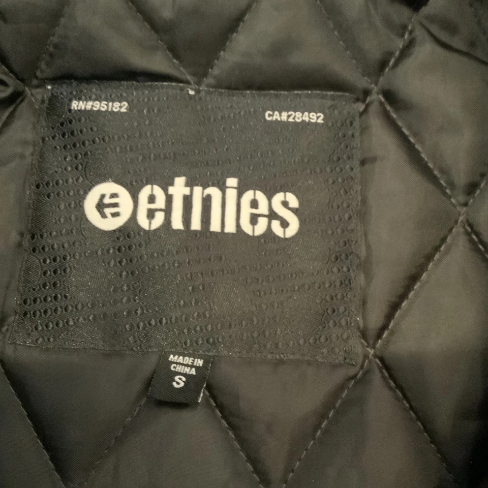 Parka de colección Etnies Países Bajos acolchada esquí snowboard marrón camuflada para hombre pequeña Foto 4 de 4