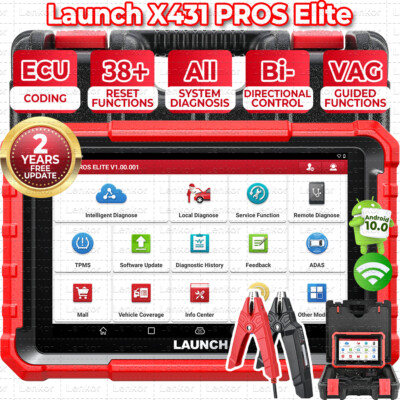 2025 Newest LAUNCH X431 Pro Elite V+ Bidirectional Car Diagnostic Scanner Coding