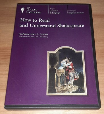 The Great Courses: How to Read and Understand Shakespeare (DVD, 4-Discs) No Book
