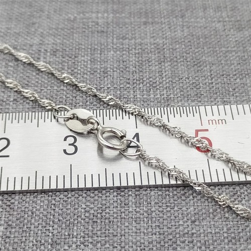 Argento 925 Fatto In Italia Collana Catena Singapore In Argento Sterling 925 - Spessore 3mm, Lunghezze 16-24 Pollici, Nuova Con Etichette Catena Argento - Foto 8