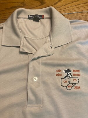 Ohio Valley Mine Rescue 2011 Embroidered Tan Polo - WV, PA, OH  - Size S