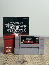 Warlock SNES Cartridge + Manual Tested Working Super Nintendo