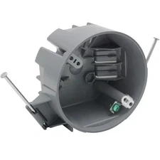1 Gang Electrical Outlet Box New Work Nail Mounting Groundable, 20 Cu.in Roun...
