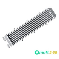 Universal Intercooler Same Side 2 Inlet Outlet Aluminum Turbo 26x7x3.3