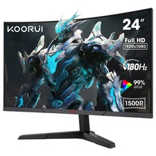 Image of KOORUI 24Inch Gaming Monitor, MG24A12FV2, 180Hz Curved Monitors, FHD 1080P VA