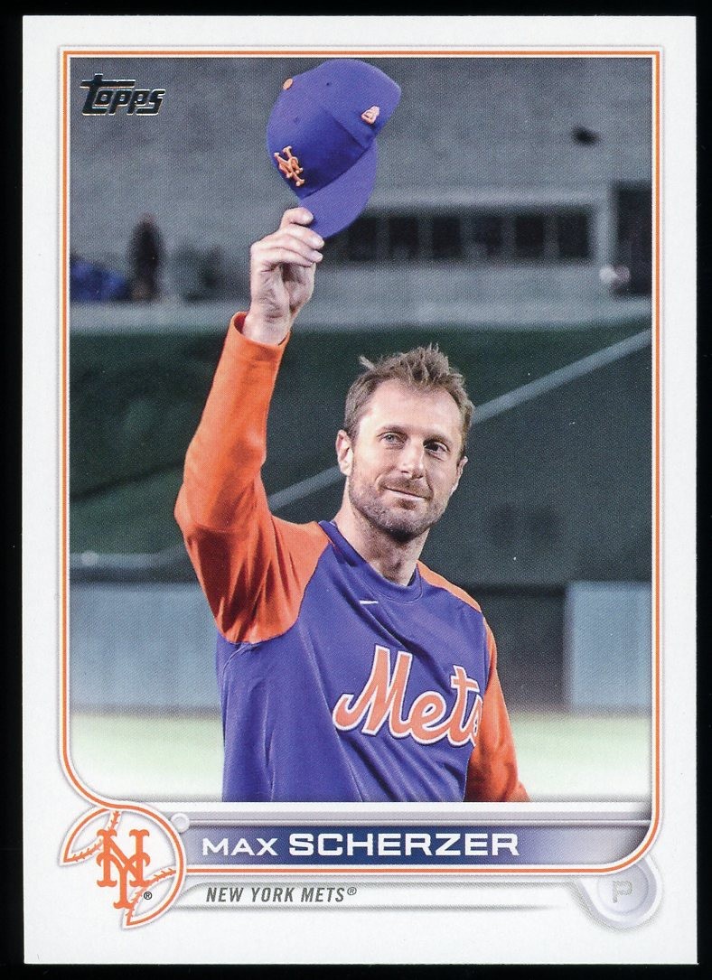 Max Scherzer 2022 Topps Update #US1 Tipping Cap Image Variation SP Mets