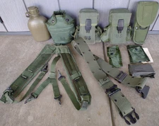 USGI ALICE WEB GEAR LBE SET LC2 w/ M12 HOLSTER PISTOL MAG POUCH PISTOL BELT