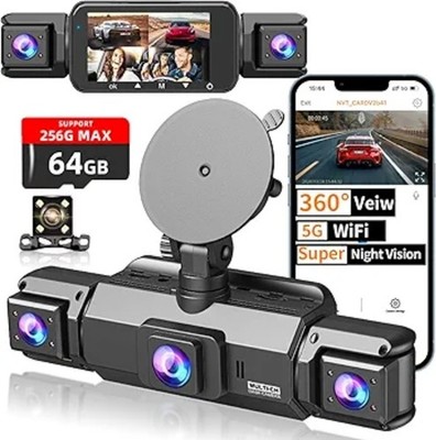 4 Channel Dash Cam Front and Rear Cabin, 360 Dash Camera, Night 4Channel-1