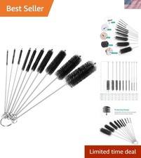 Bottle Cleaning Brushes, 8 Inch Nylon Tube Brush Set, Cleaner for Narrow Neck...