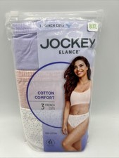 Jockey French Cut Comfort Underwear Women's Size 8 XL 100 Cotton 3 Pack New