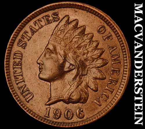 1906 Indian Head Cent- Choice Gem Brilliant Uncirculated+++ Luster #J115