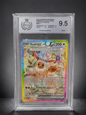 Pokémon Evoli ex (PRE 167) Prismatische Entwicklung Deutsch PGS Grading 9,5 Mint