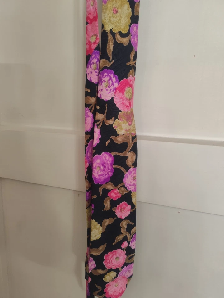 Seiden Krawatte mit Blumen Herren - Bild 1 von 1