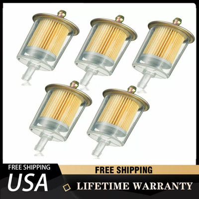 5x FUEL FILTERS INDUSTRIAL HIGH PERFORMANCE UNIVERSAL INLINE GAS FUEL LINE Pniso