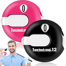 2 Pieces Golf Score Counter Golf Stroke Counter Golf Counter Clicker with One To