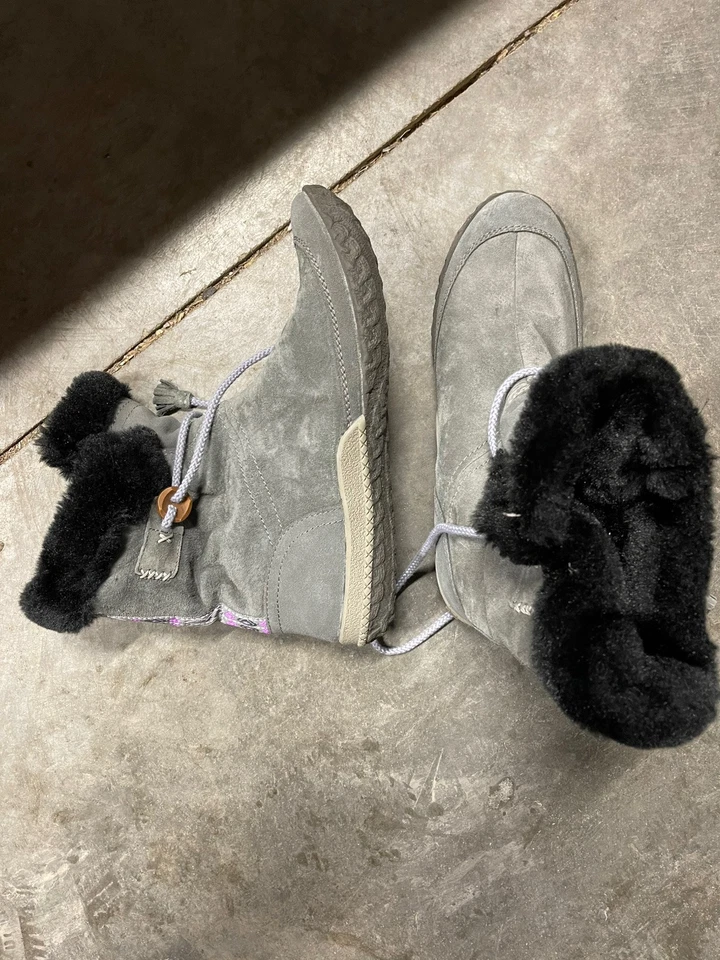 Botas impermeables Cushe Fireside gris cuero nobuck piel sintética para mujer 11 Foto 3 de 4