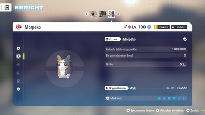 Shiny Elite Morpeko  Level 100 6IV + Max EV / DV  Für Pokemon Legenden Z-A