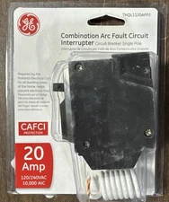 GE THQL1120AFP2 20 AmpAFCI Single Pole Arc Fault Combination Circuit Breaker