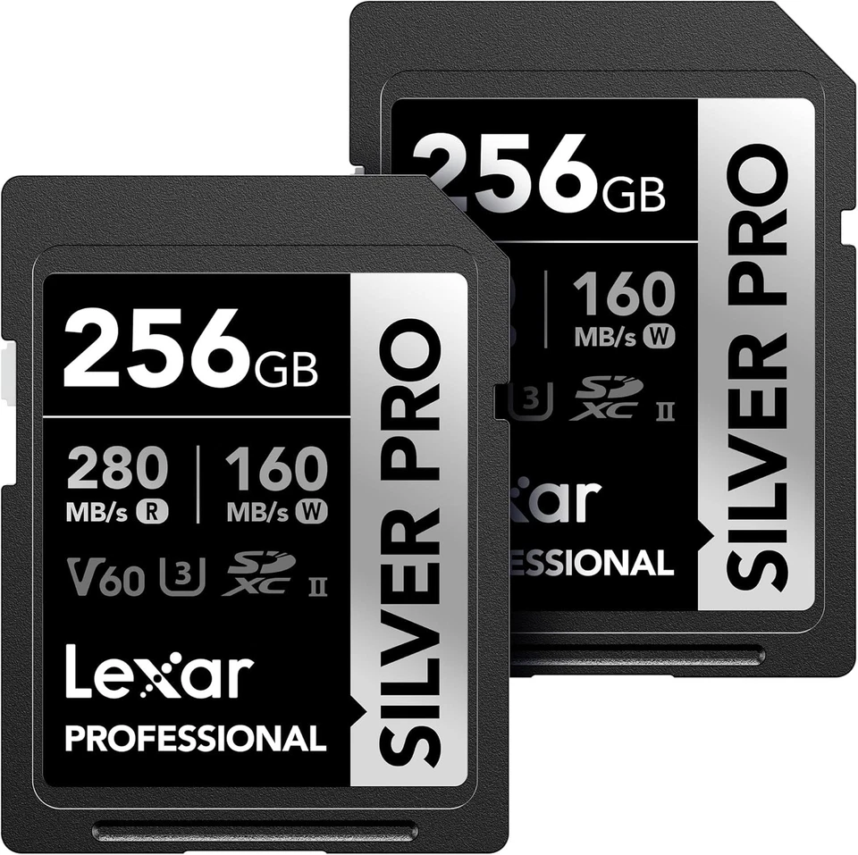 Professional SILVER PRO SD Card 2-PK, UHS-II, 256GB V60 - Image 3 of 4