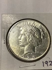 1925 $1 Peace Dollar  Uncirculated. Silver. Breaking high grade set. Lovely.