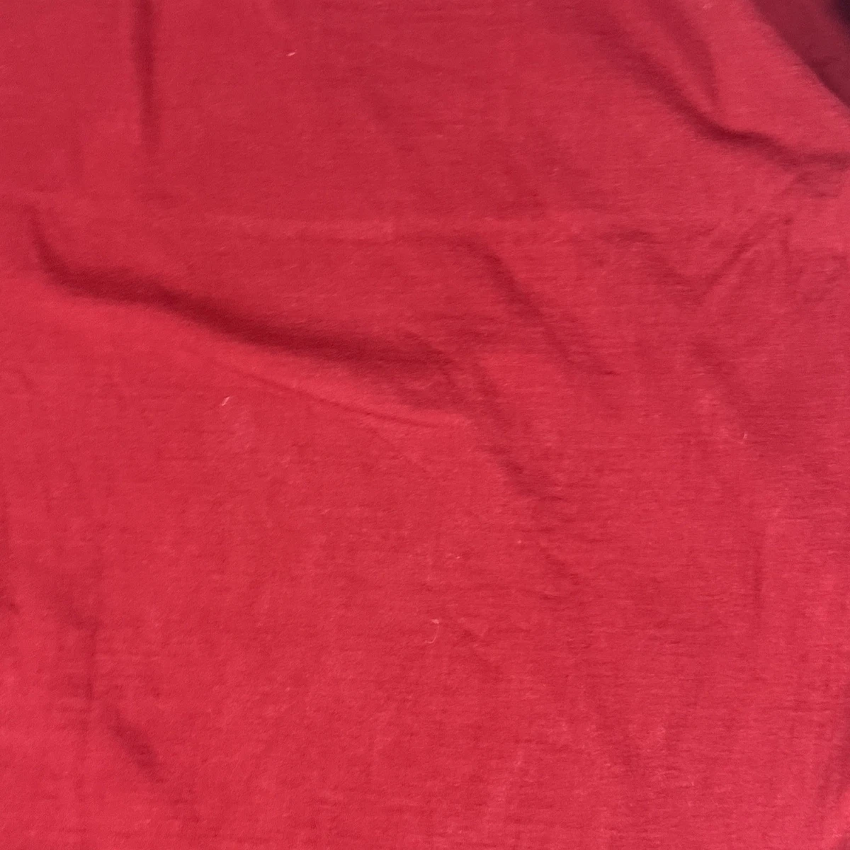 SEDGEFIELD Rugby Jersey Mens XL Deep Red Long Sleeve Cotton Denim Collar