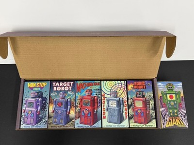 Masudaya Rocket USA Gang of Five Presentation Set w/ Shooting Giant Robot Japan