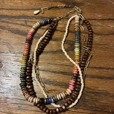 Freethinker General Store 4 Strand Necklace Multi material Good Company Necklace
