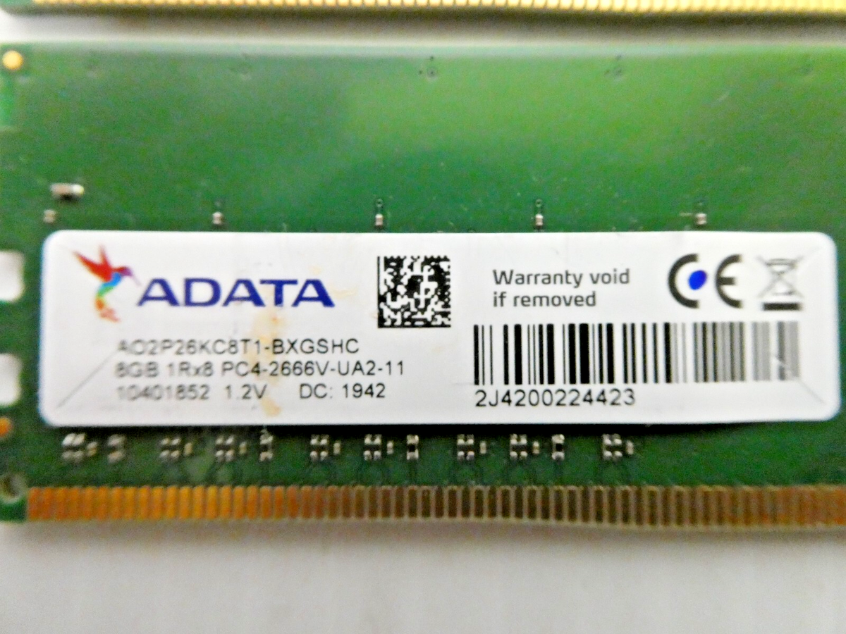 ADATA 16GB (2x8GB) DDR4 PC4-2666V RAM Memory Kit AO2P26KC8T1