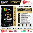 AVG Ultimate 2026 10 Devices Antivirus VPN TuneUp AntiTrack PC Mac 1 Year