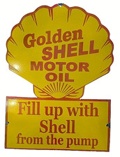 Shell Motor Oil Metal Sign