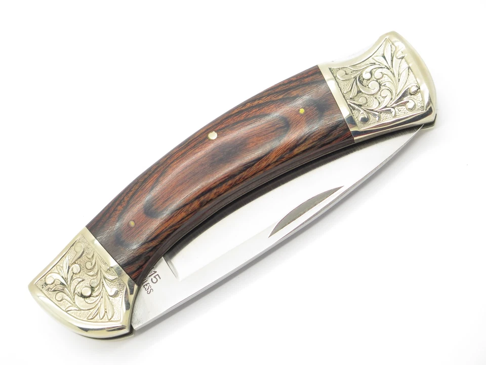 Cuchillo plegable vintage de los años 80 Parker Imai Seki Japón 4,75" con bloqueo de cazador Foto 4 de 4