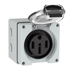 50Amp  Outlet Box,125/250Volt NEMA 14-50R Rec...