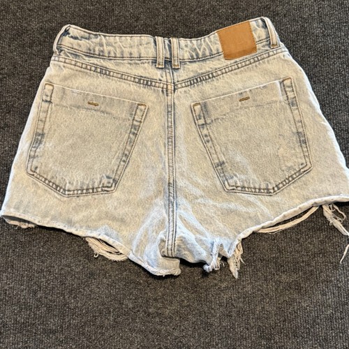 Zara Shorts Women's 4 Denim High Rise Distressed Cut-Off Festival - Picture 3 of 12