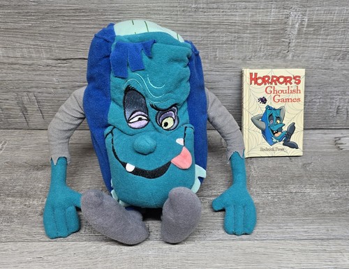 10" Horror Reading Buddy Plush Toy From The Pagemaster 1994 with Book *Rare
