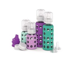 Lifefactory 4 Bottle Starter Set 2 4-Ounce Baby Bottle in Mint/Lavender 2 