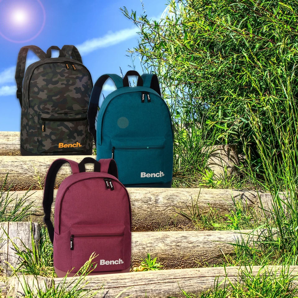 sportlicher Schulrucksack Rucksack unisex Petrol, brombeer, oliv Bench ORI301X - Bild 3 von 4
