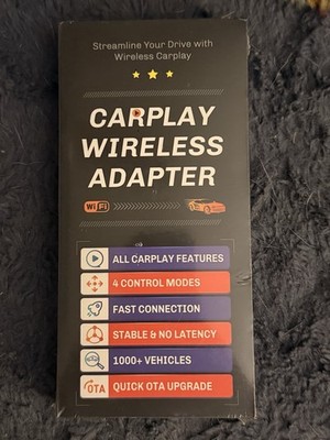 CarPlay Wireless Adapter Bluetooth Wi-Fi Fast Connection Quick OTA Upgrade