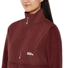Eddie Bauer Women's Mixed Media Fleece Jacket Size Small in Red